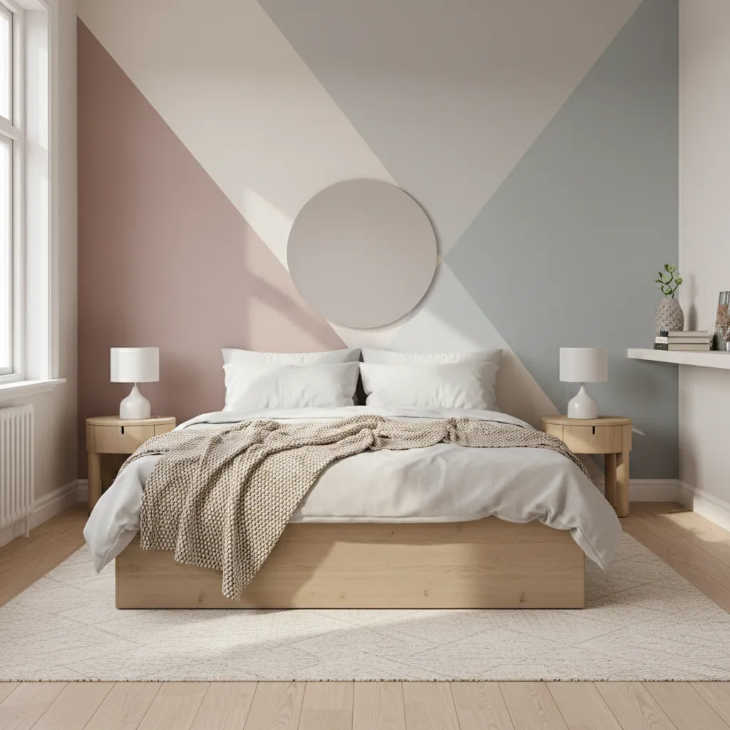 Triangle Wall Paint Design Ideas That Open Up Small Rooms