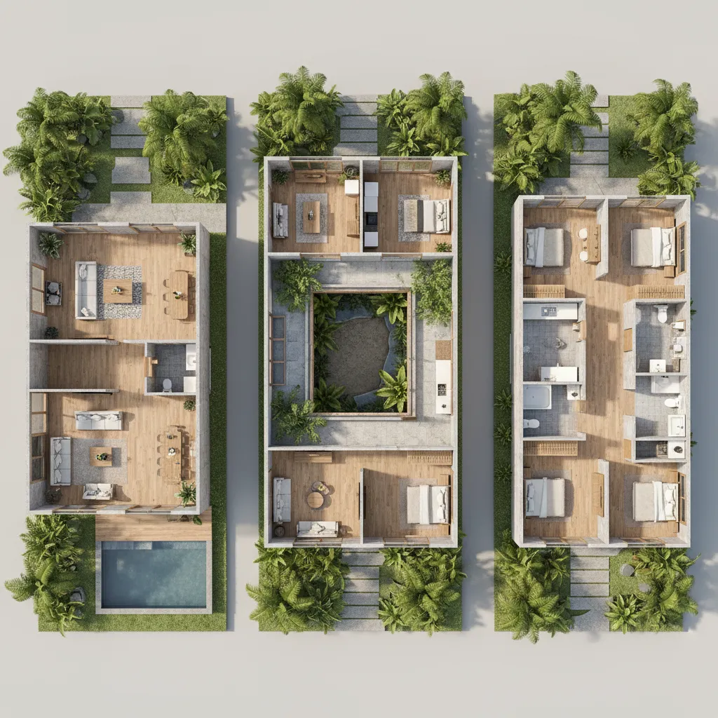 Affordable Tropical House Floor Plan Layouts Compared: Open Plan vs Courtyard vs Compact Design