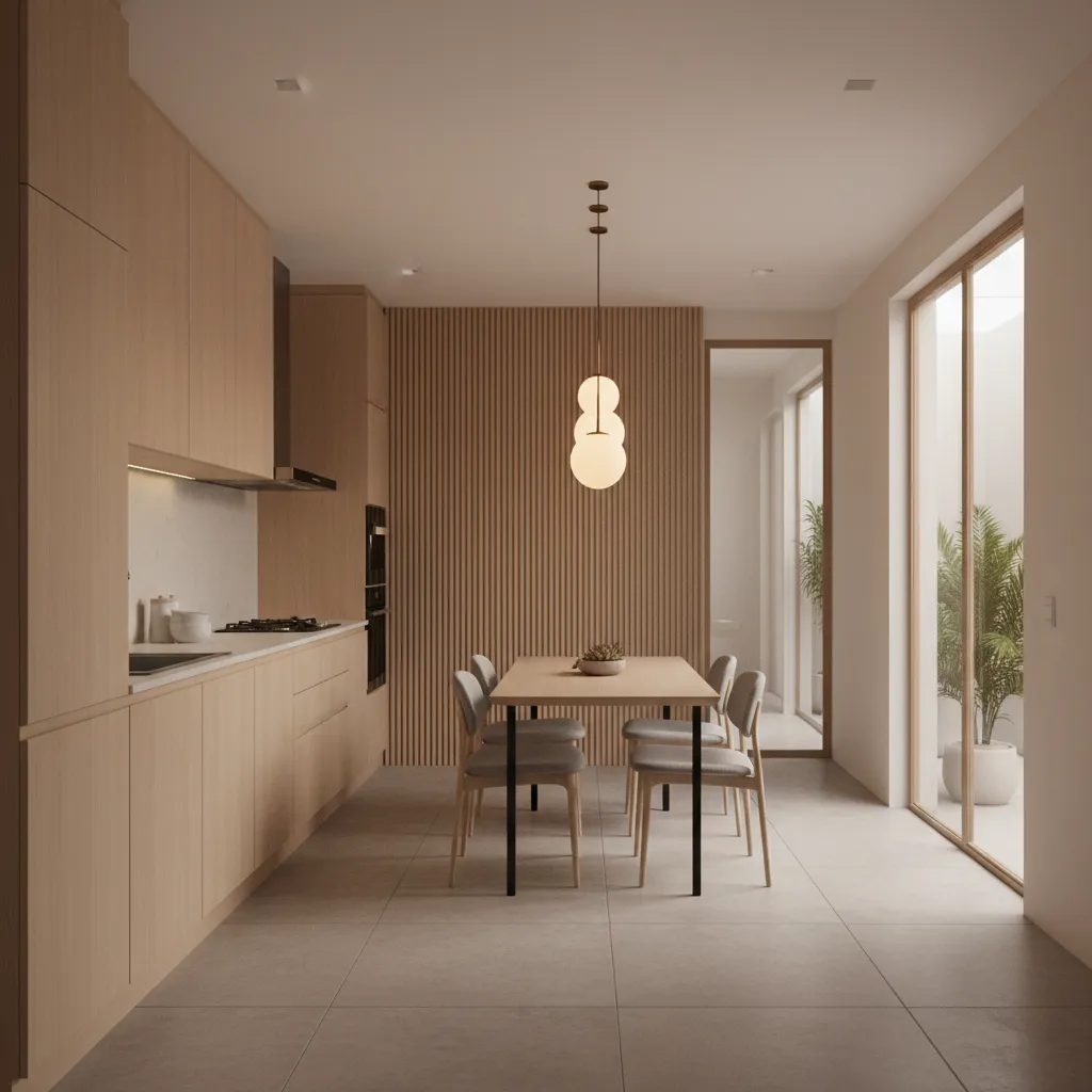 Bếp và phòng ăn nhà ống 5x15m