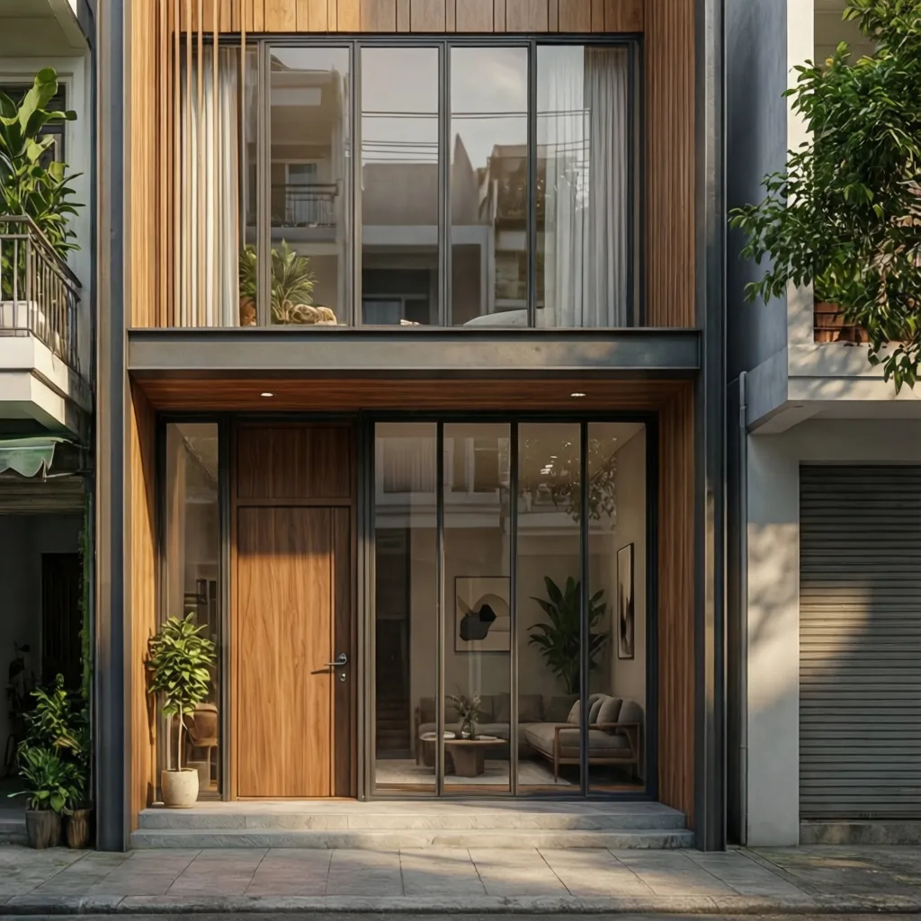 Thiết Kế Cửa Chính Nhà Ống Đẹp, An Toàn Và Hợp Phong Thủy