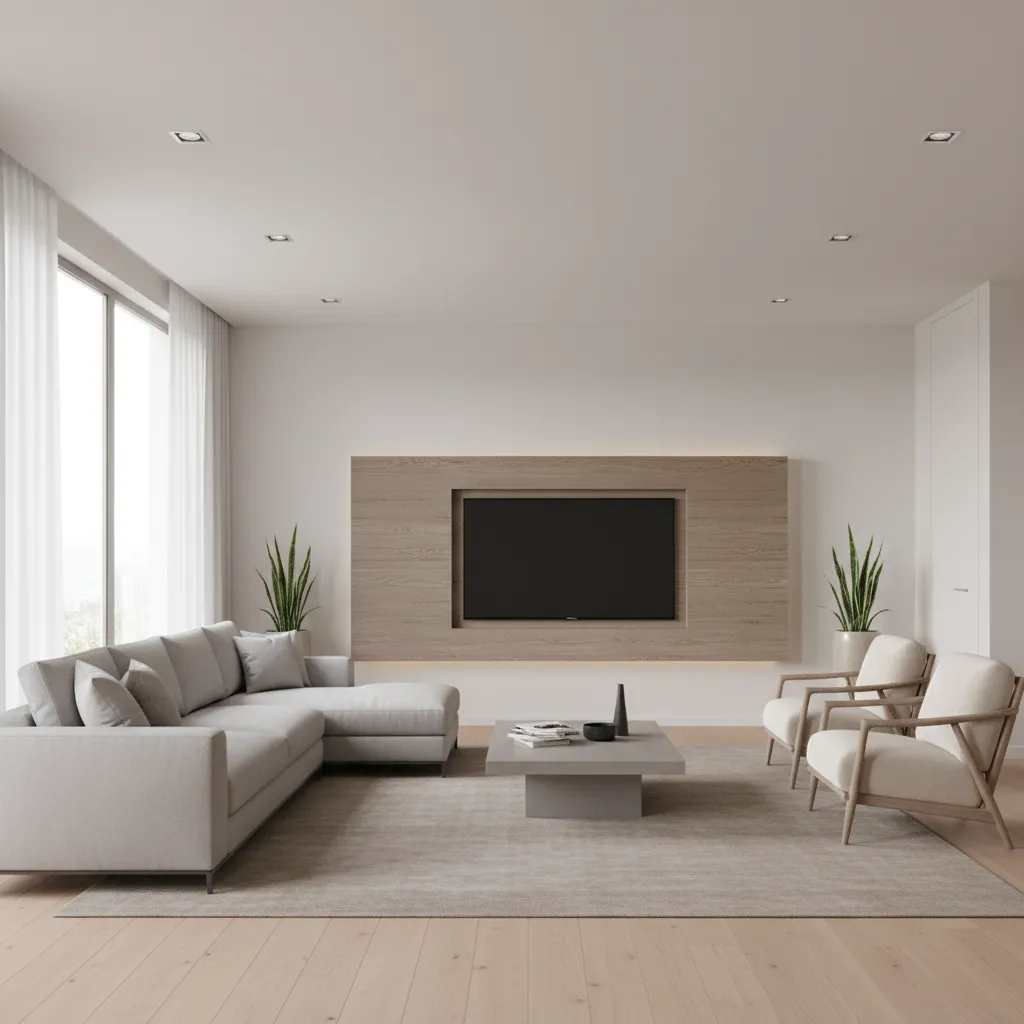 18 x 12 living room layout focused on television viewing