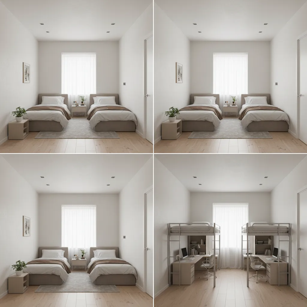 Twin Bed Layouts Compared Parallel L Shaped Corner and Lofted Designs