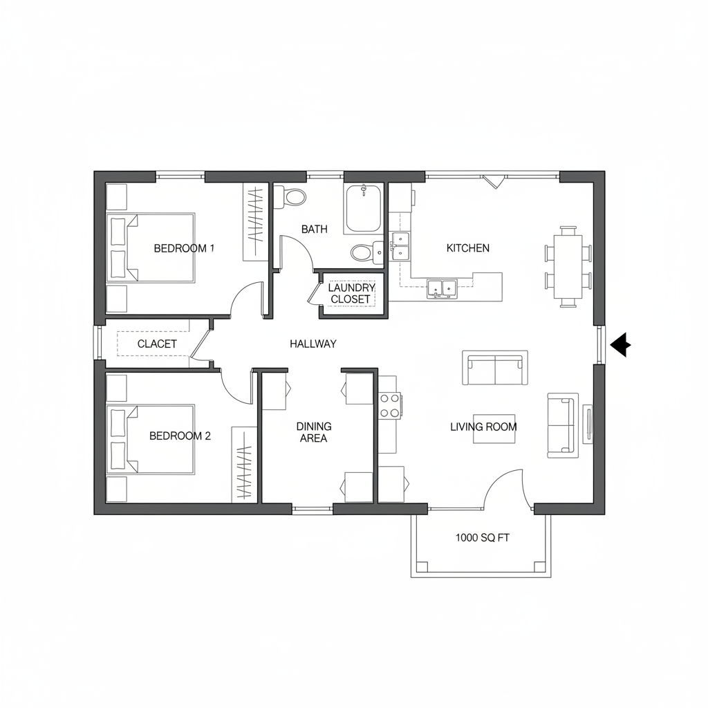 1000 Sq Ft Ranch Floor Plan: Why 3 Beds Feel Cramped