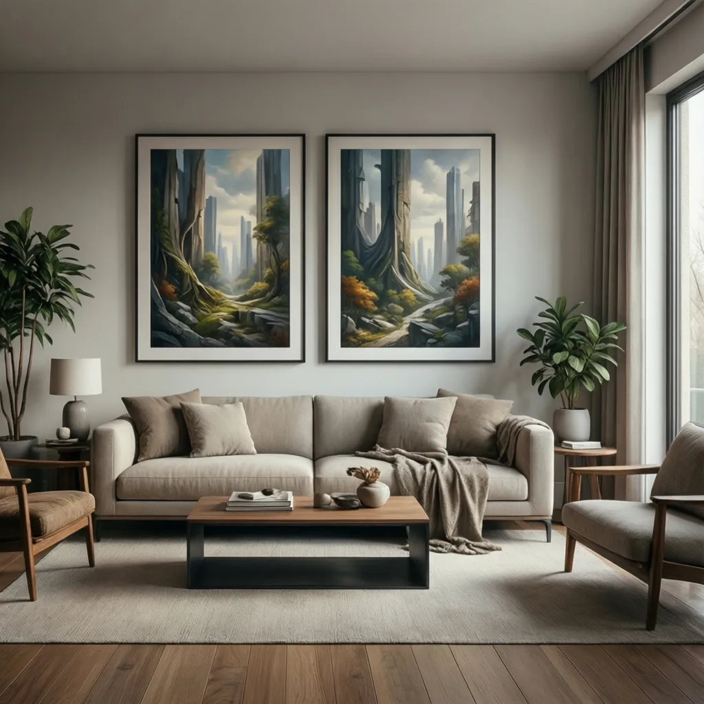How to Decide the Best Arrangement for Two Large Wall Pictures in Different Rooms
