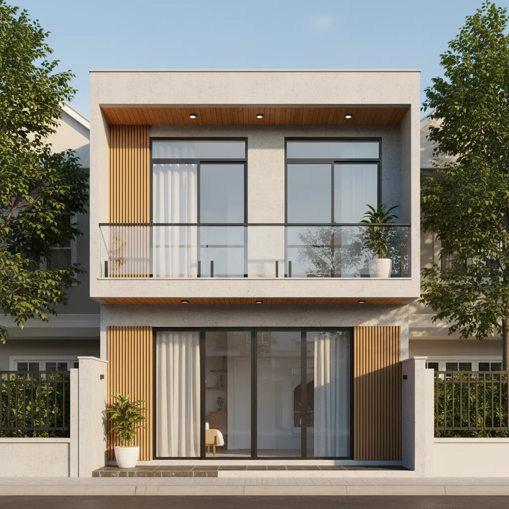 Mẫu thiết kế nhà 2 tầng 7x7m đẹp, tối ưu diện tích nhỏ