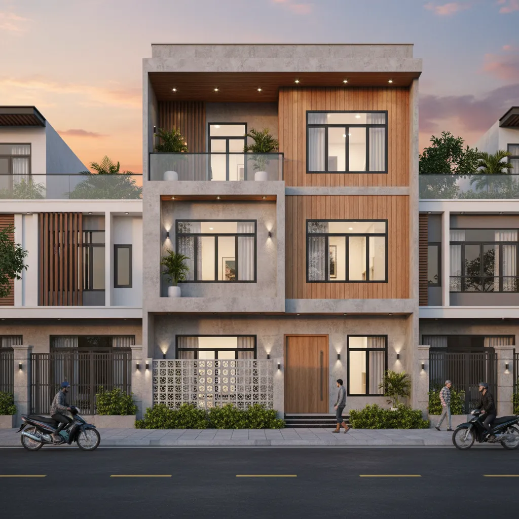 Bản vẽ thiết kế nhà ống 2 tầng 5x15m: Cách bố trí hợp lý