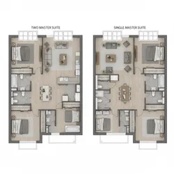 Two Master Suites vs One Master Suite in a 2000 Sq Ft Home