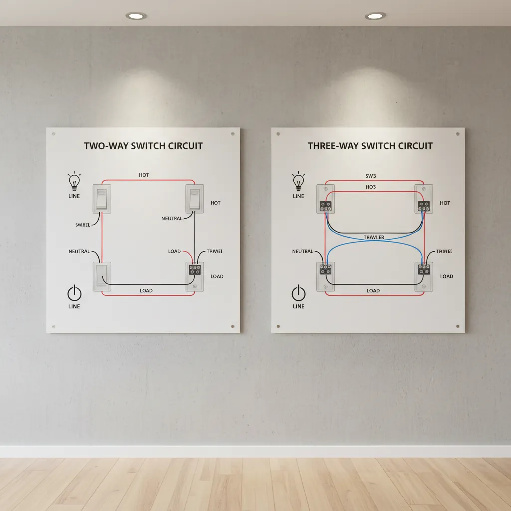 Two Way vs Three Way Light Switch Wiring and Use Cases