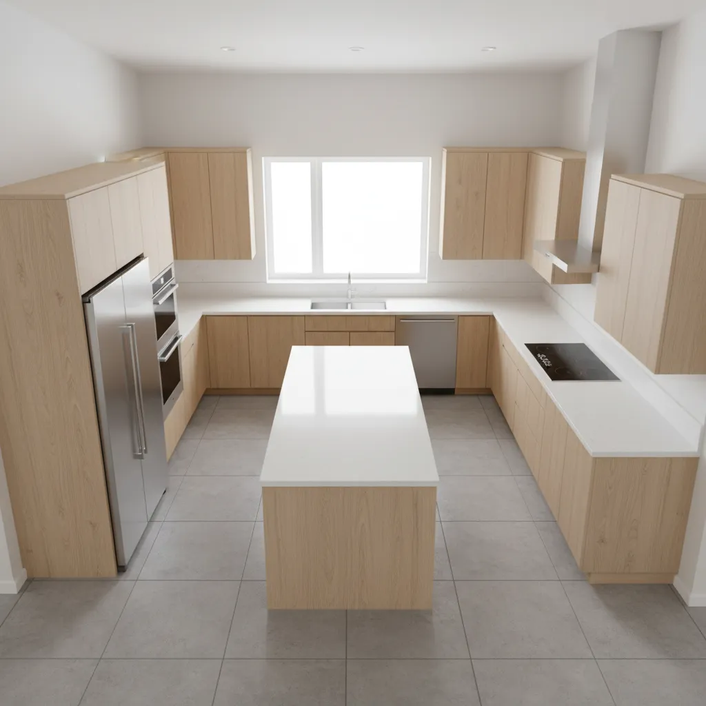 U Shaped Kitchen Floor Plans With Dimensions: Layout Guide