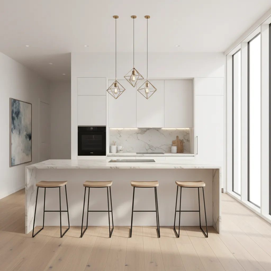 u shaped kitchen remodel with open peninsula design