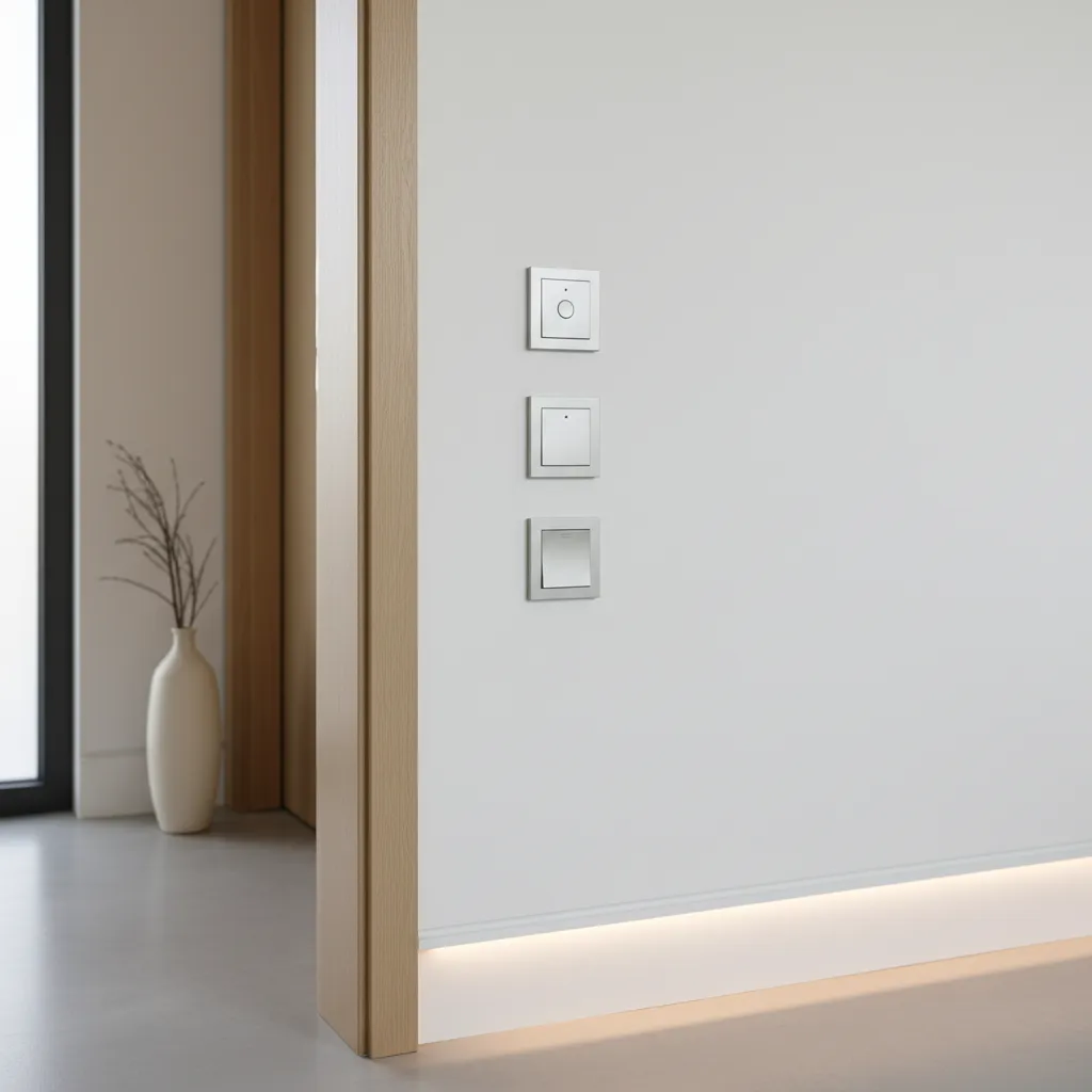 Ubicación correcta de interruptores cerca de una puerta interior