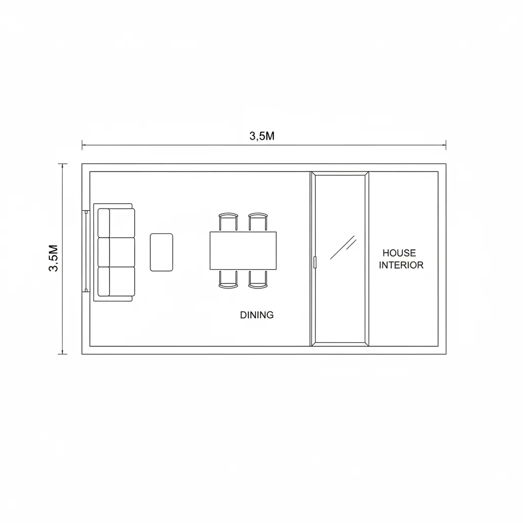 Ilustrasi ukuran ideal teras rumah minimalis