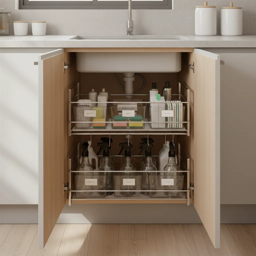 10 Under Sink Kitchen Organization Ideas That Actually Work