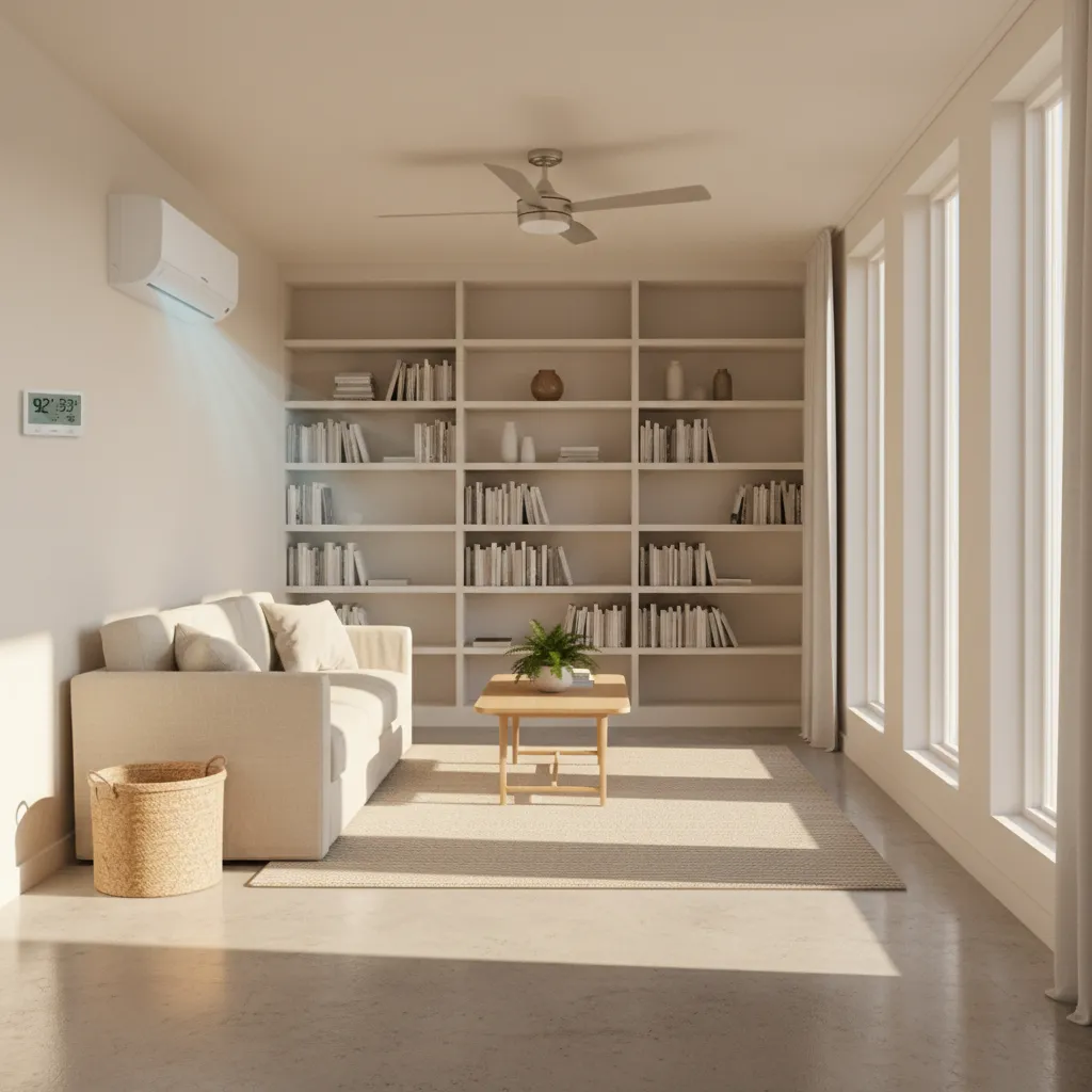 Air conditioner struggling to cool a small house during hot weather