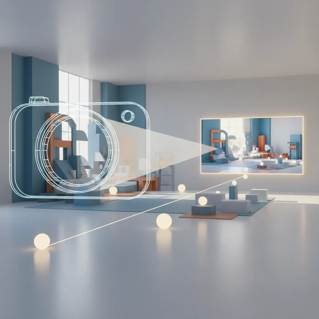 visual representation of Unity render pipeline scene lighting camera and output