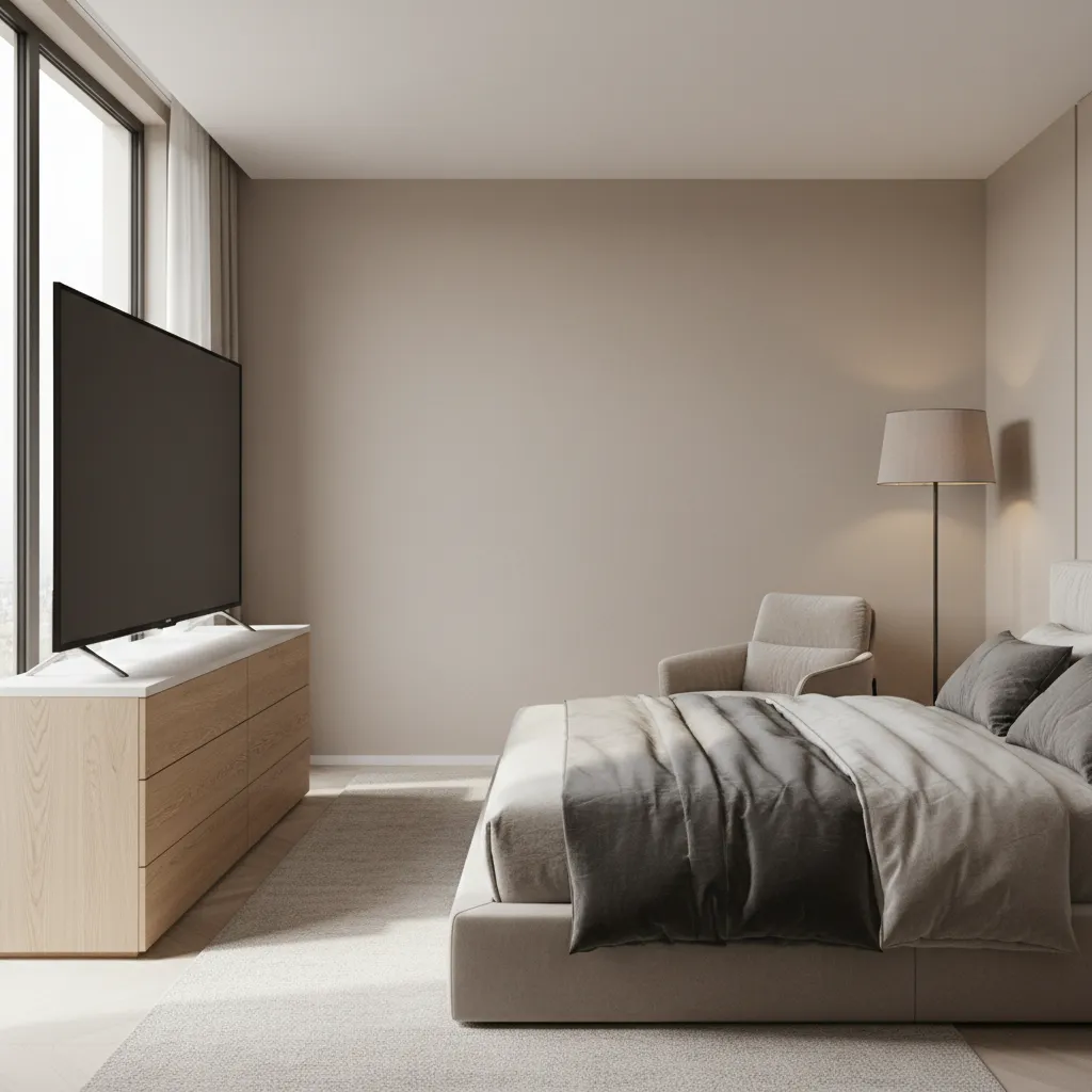 Large television placed on narrow dresser showing potential instability