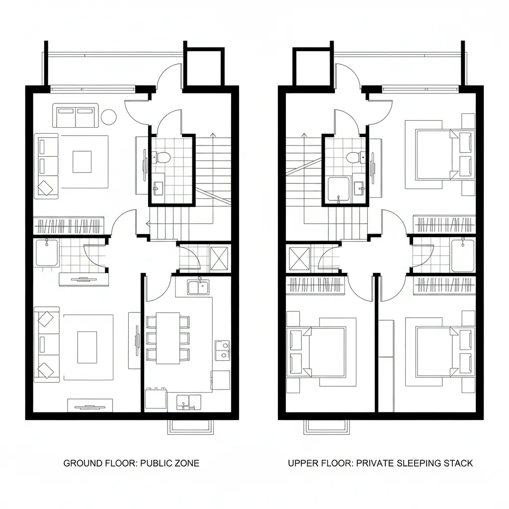 Upper-Lower Split with Shared Core