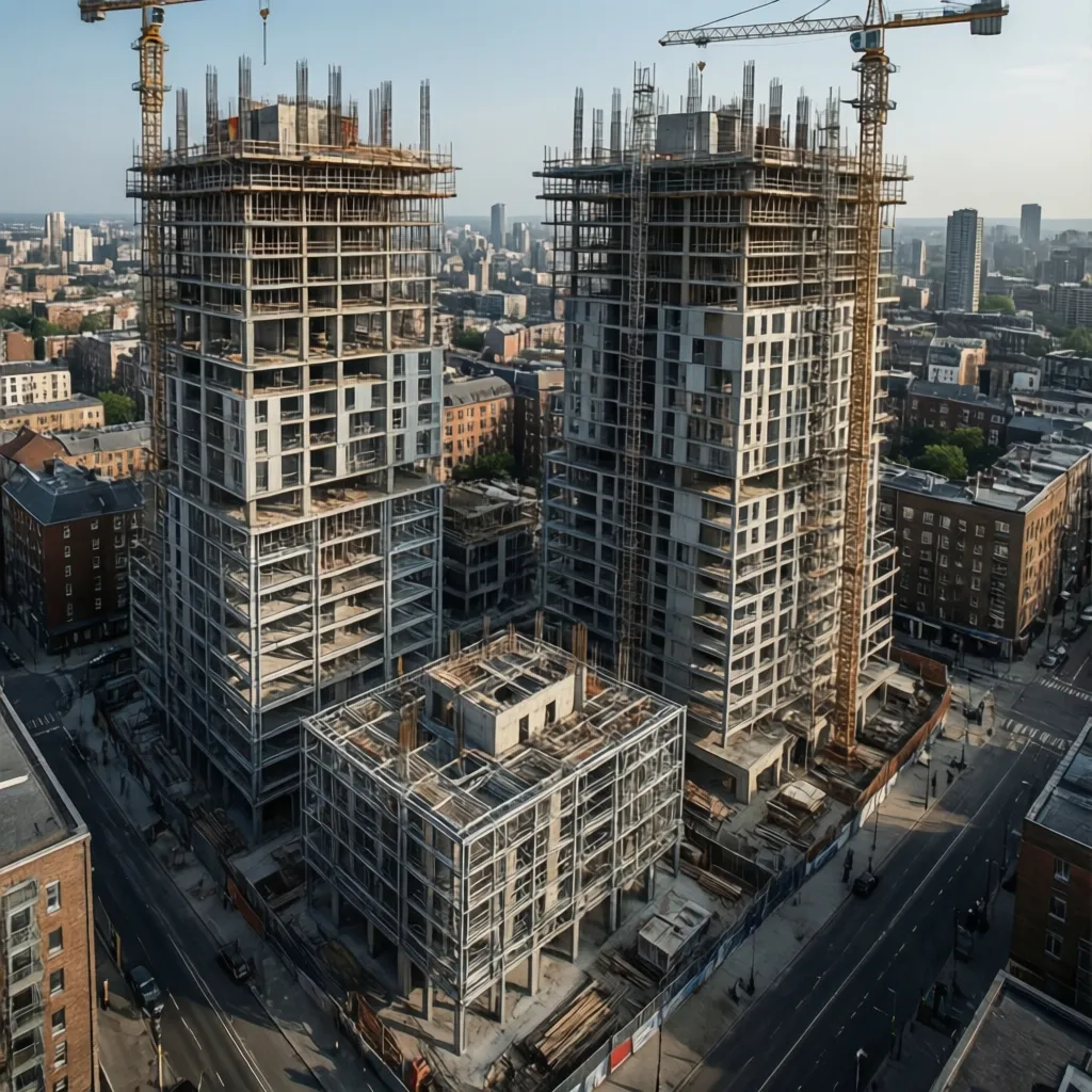 Mid-rise urban residential development using lightweight structural systems