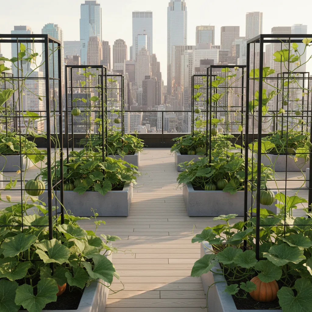 Urban Gardening and Micro Farming Growing Pumpkins in Apartments and Rooftops