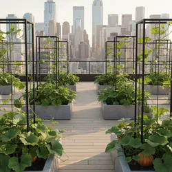 Urban Gardening and Micro Farming Growing Pumpkins in Apartments and Rooftops