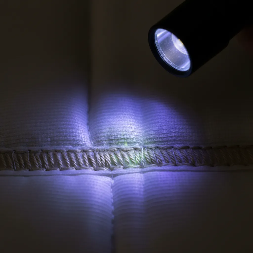 Where Bed Bug Evidence Glows Most Clearly