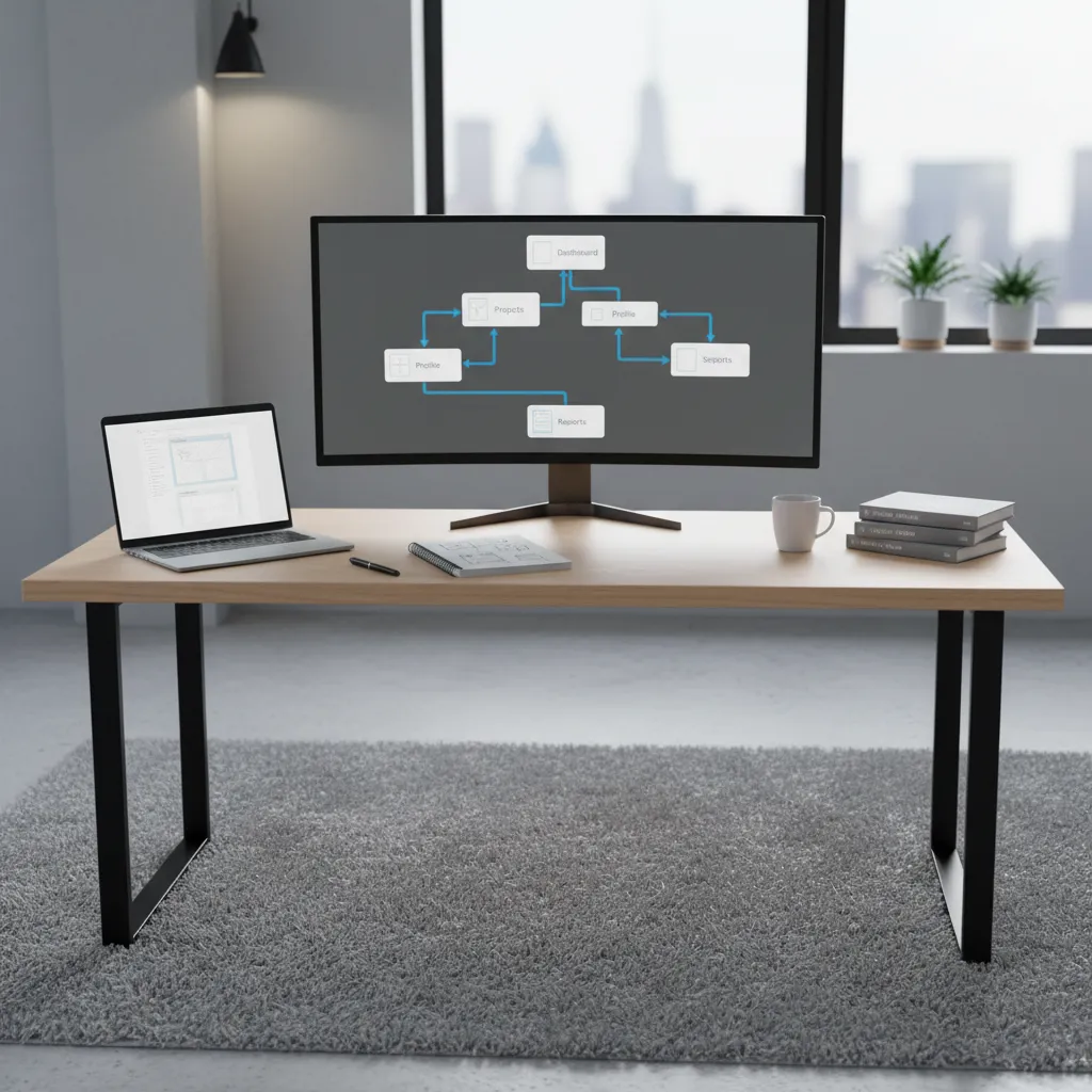 UX diagram showing how users interpret labels like Home Dashboard and Projects in navigation