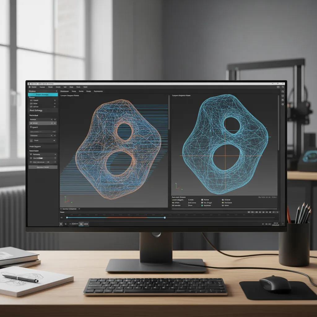 3D printing slicer preview validating watertight mesh