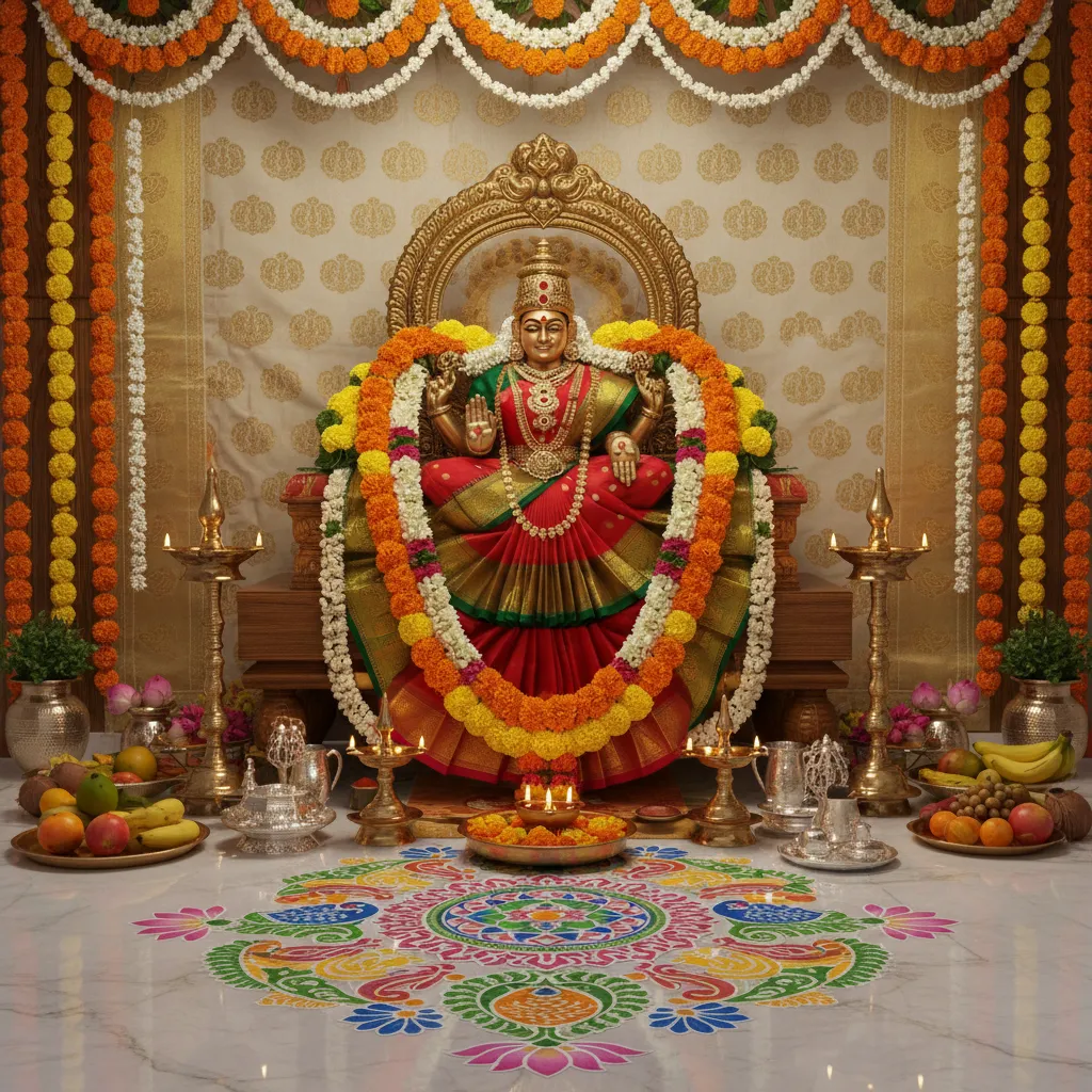 Varalakshmi Pooja Decoration Ideas for a Beautiful Festive Setup