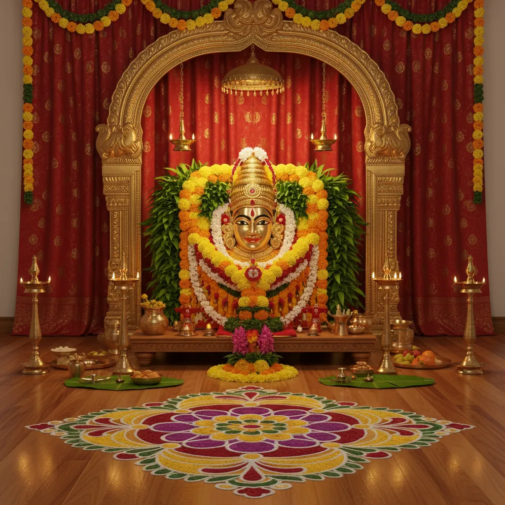 Simple Varalakshmi Pooja Decoration Ideas for a Beautiful Home Shrine