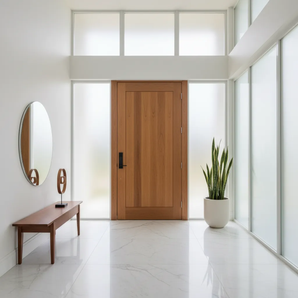 well lit house entrance designed for positive energy flow according to vastu