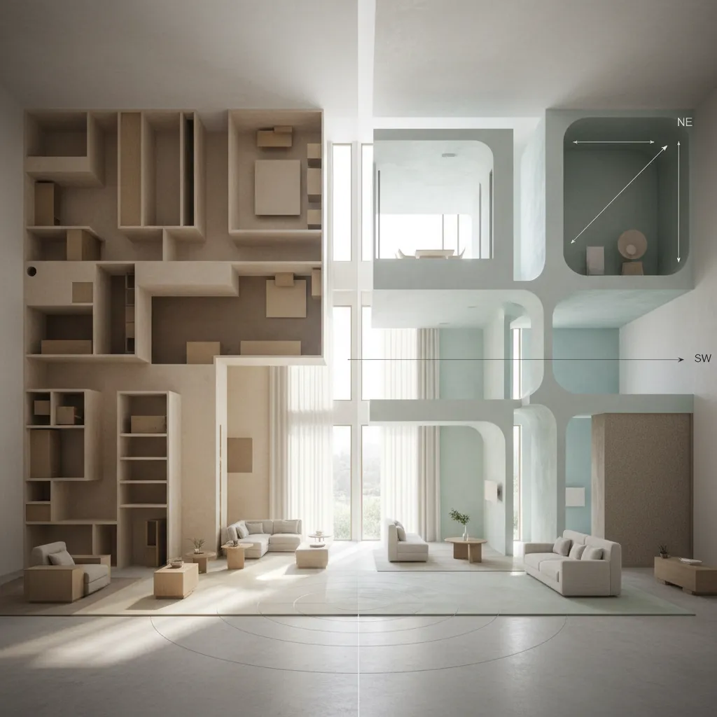 Vastu vs Traditional Interior Design Portfolio: How a Vastu interior design portfolio differs from a traditional interior design portfolio—and when designers should combine both approaches.