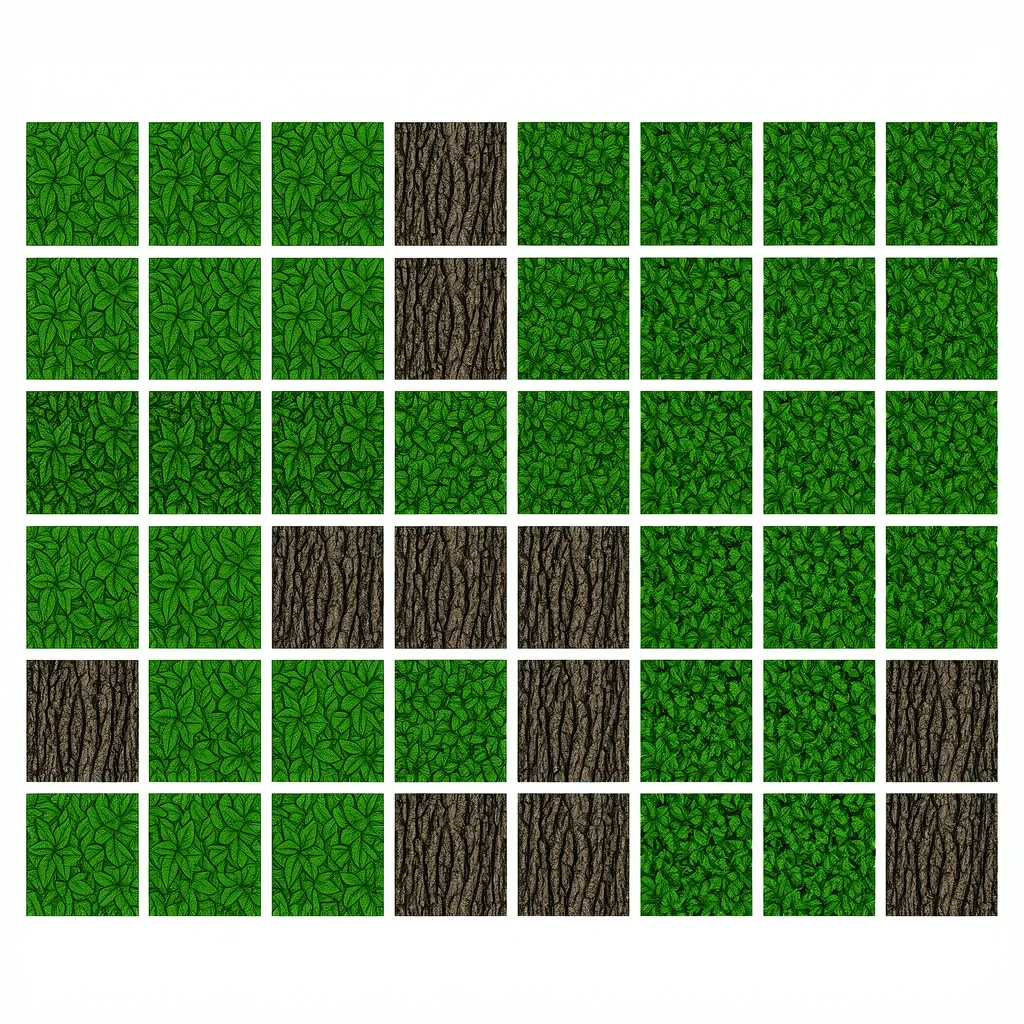 Vegetation texture atlas used for optimizing forest assets