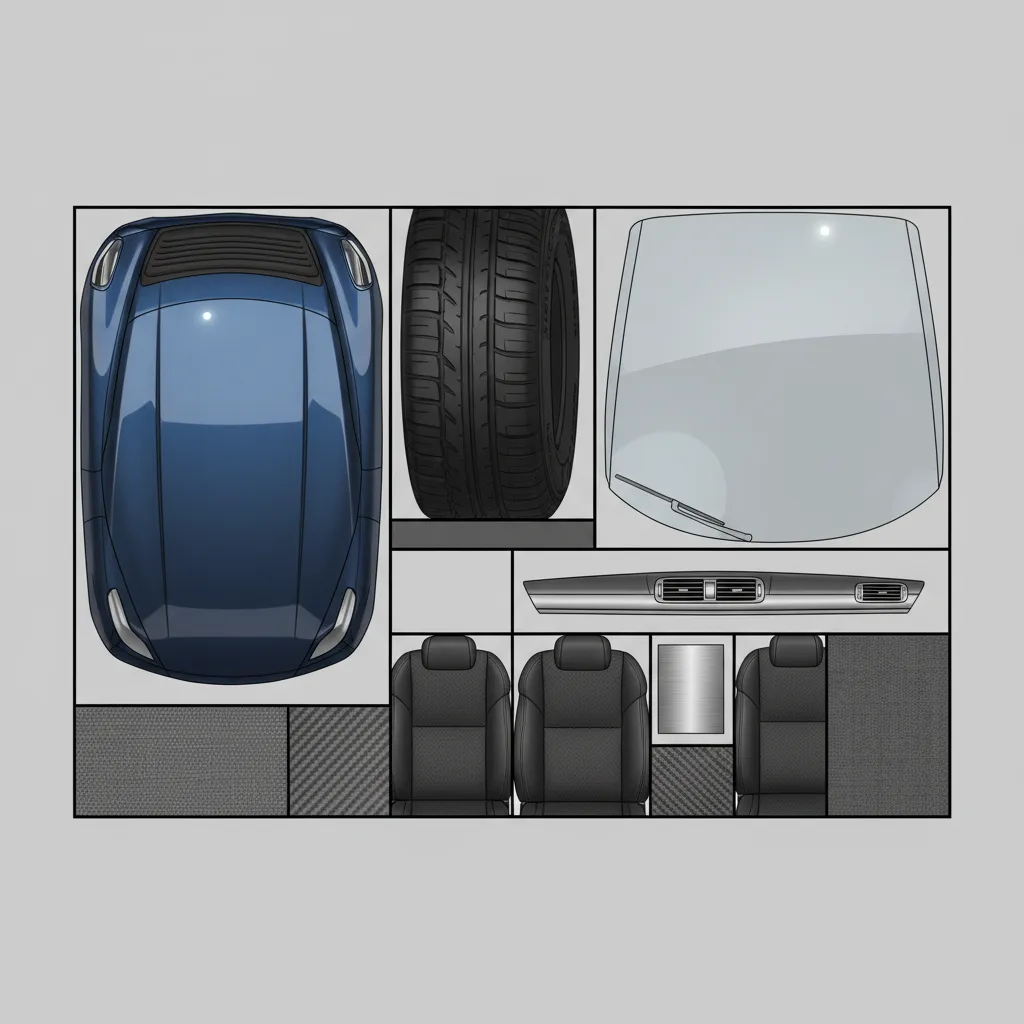 Texture atlas layout used for optimizing vehicle materials