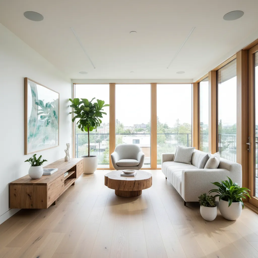 Casa pequeña con grandes ventanas que aumentan la luz natural