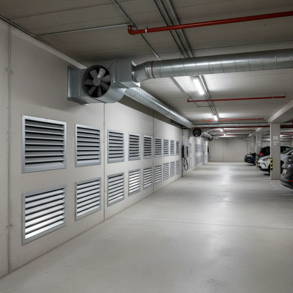 Sistem ventilasi pada garasi basement rumah modern