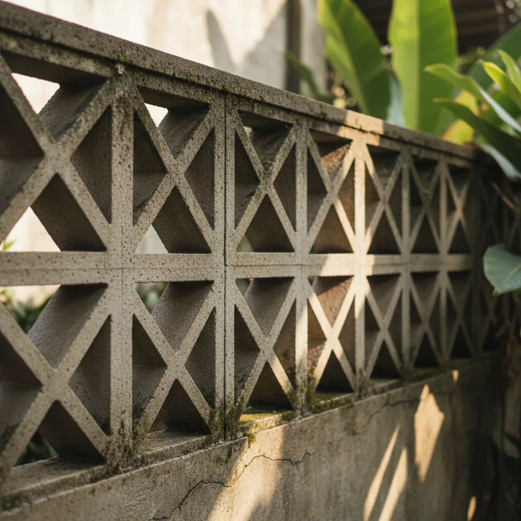 Ventilasi dekoratif geometris rumah jengki