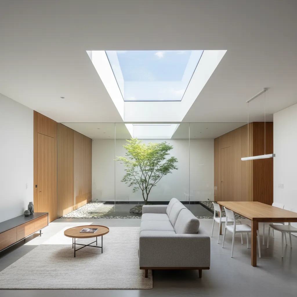 Contoh ventilasi dan skylight pada rumah memanjang