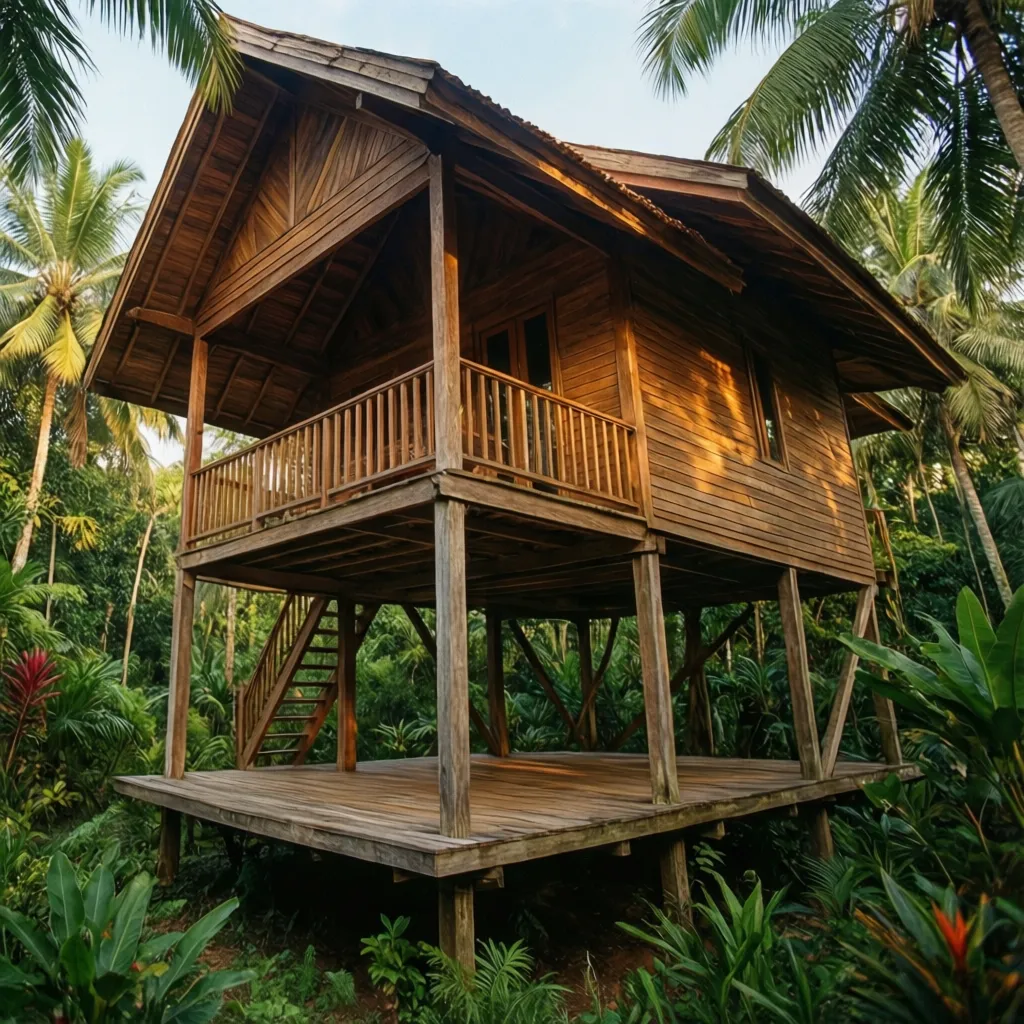 Sirkulasi udara di bawah rumah panggung