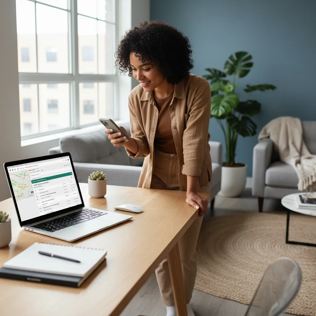 checking property records to verify apartment ownership