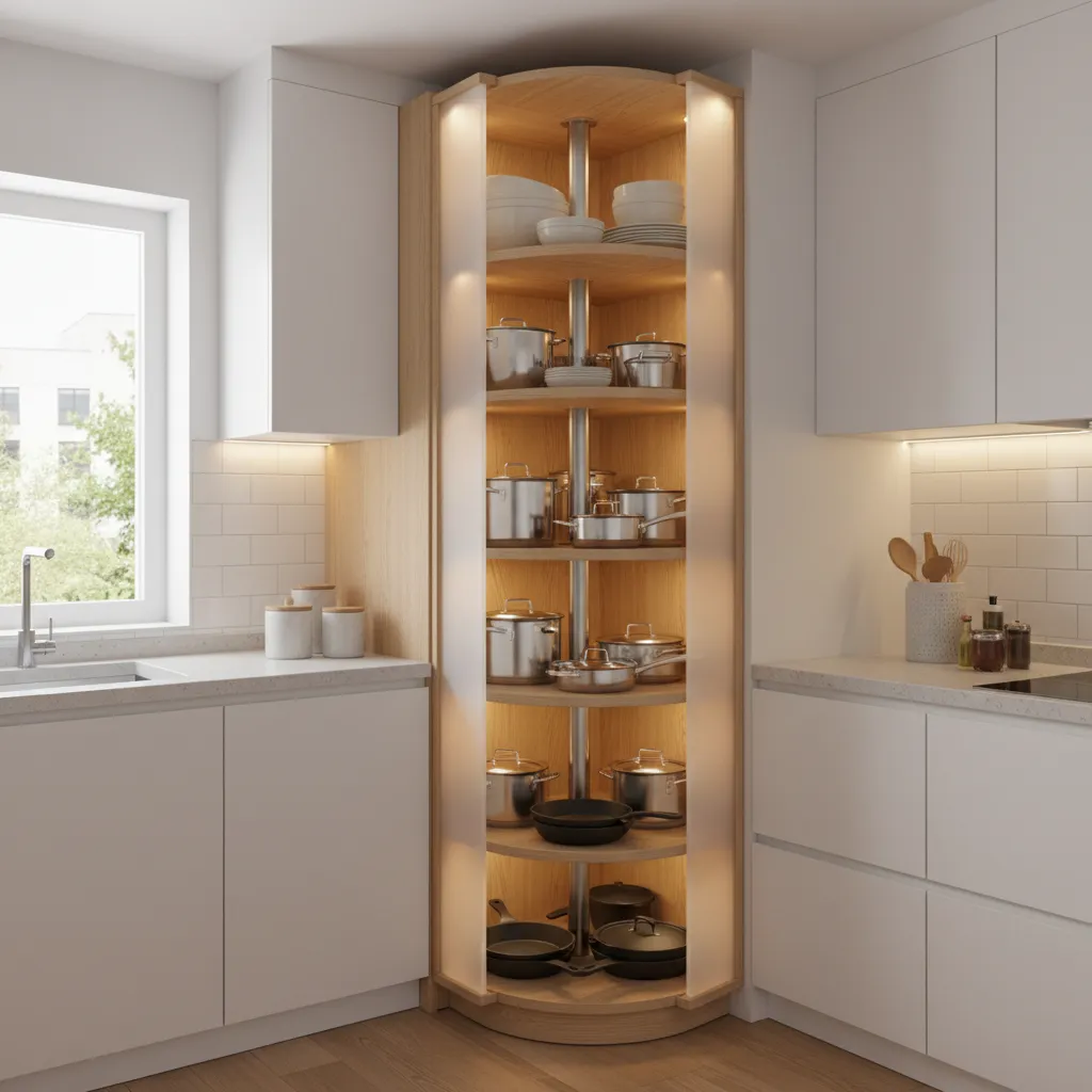 Vertical Storage Strategies for Kitchen Corners