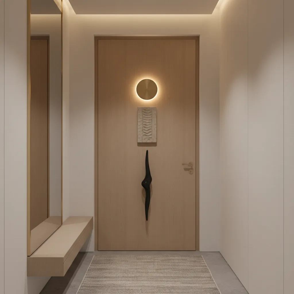 diagram style view of vertical door decor alignment for small spaces
