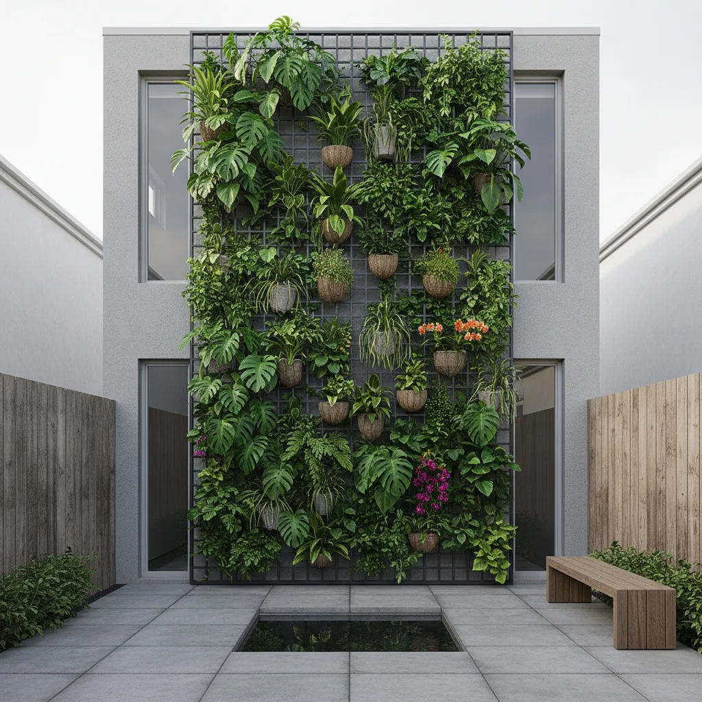 Vertical garden wall for small Indian home