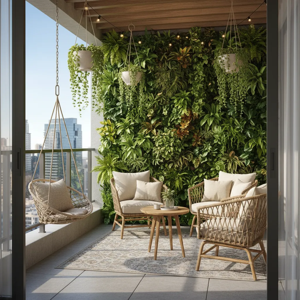 plantas verticales en terraza pequeña