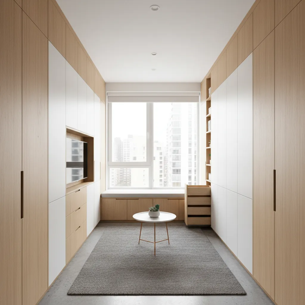 Sistema de almacenamiento vertical en vivienda pequeña