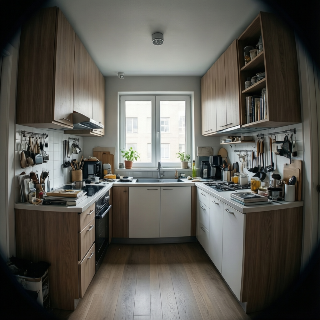 Optimize Storage in a Tiny Studio Apartment Kitchen