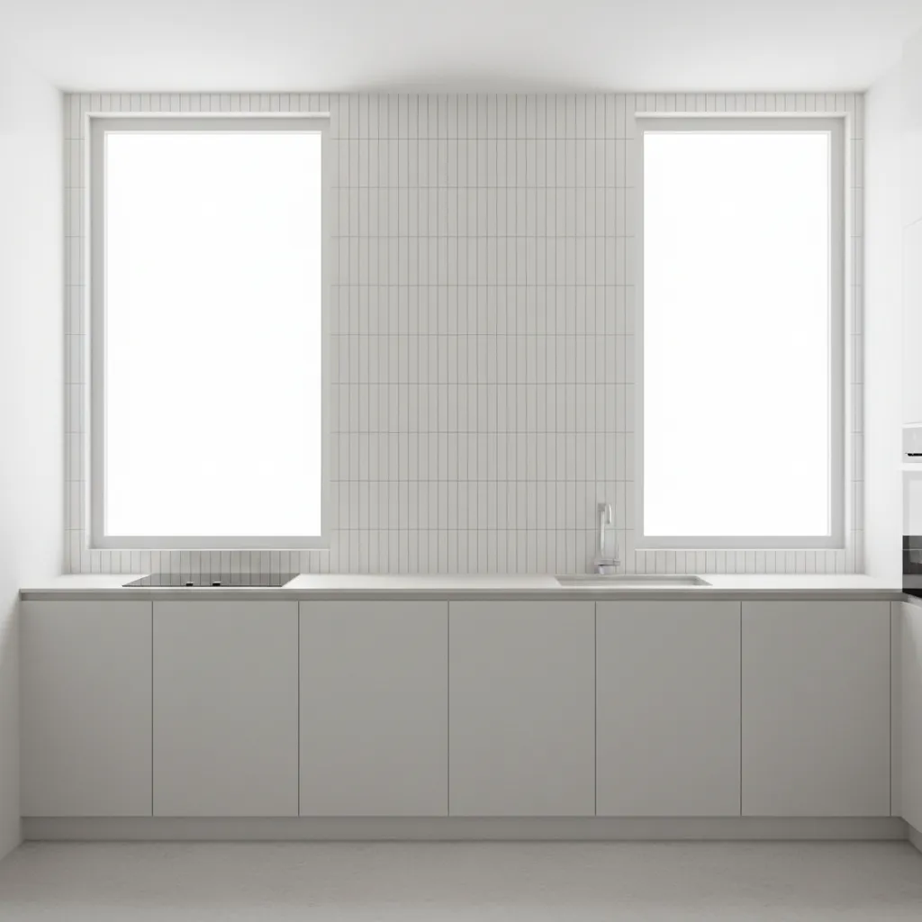 Balancing Texture and Pattern with White Cabinets