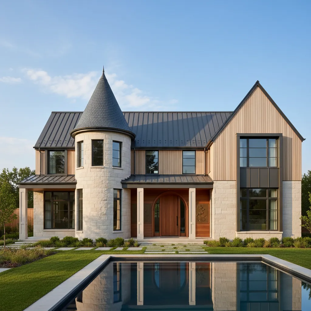 Casa moderna inspirada en arquitectura victoriana