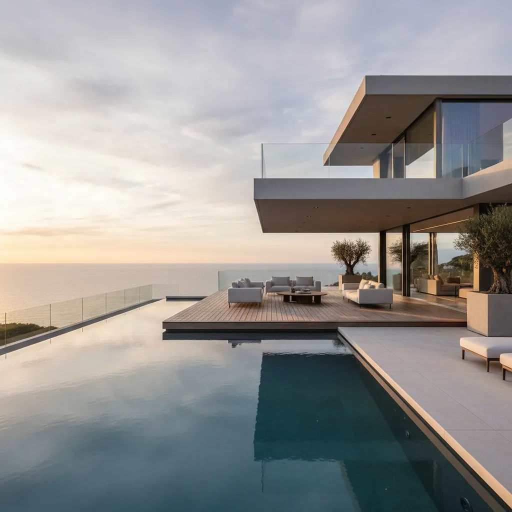 Villa contemporánea en la Costa Brava con terraza y vistas al mar
