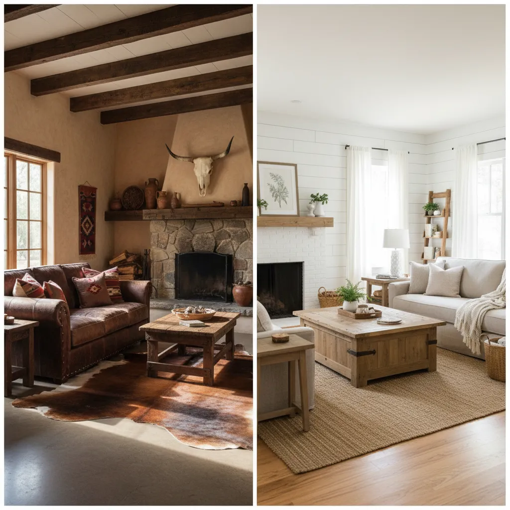 Vintage Western Decor vs Rustic Farmhouse Key Style Differences