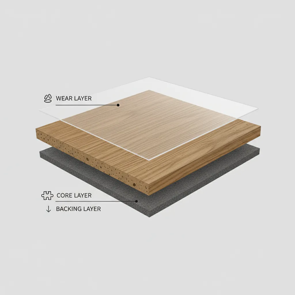 demonstration of vinyl plank flooring wear layer durability comparison